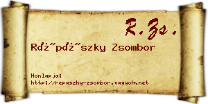Répászky Zsombor névjegykártya