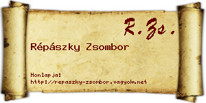 Répászky Zsombor névjegykártya